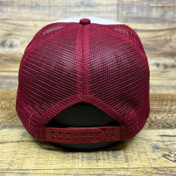 Defunct Schlitz Beer Mens Trucker Hat Maroon Snapback Vintage Logo 1960s Cap - Picture 5 of 8